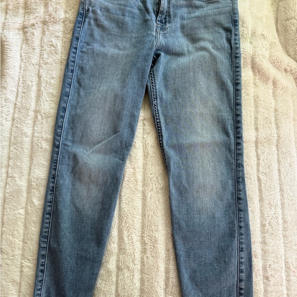 7 For All Mankind Kimmie Crop Jeans Women’s Size 28 Raw Hem Medium Wash - Picture 3 of 14